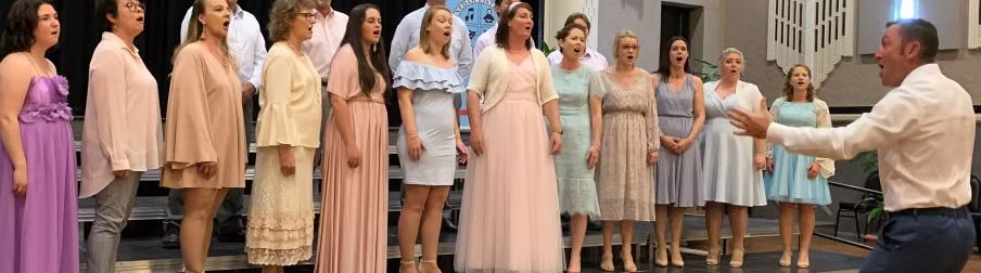 Choir performing on Select Staging Concepts risers